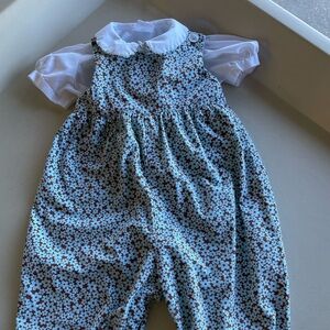 Lullaby brown and turquoise set with shirt 2T